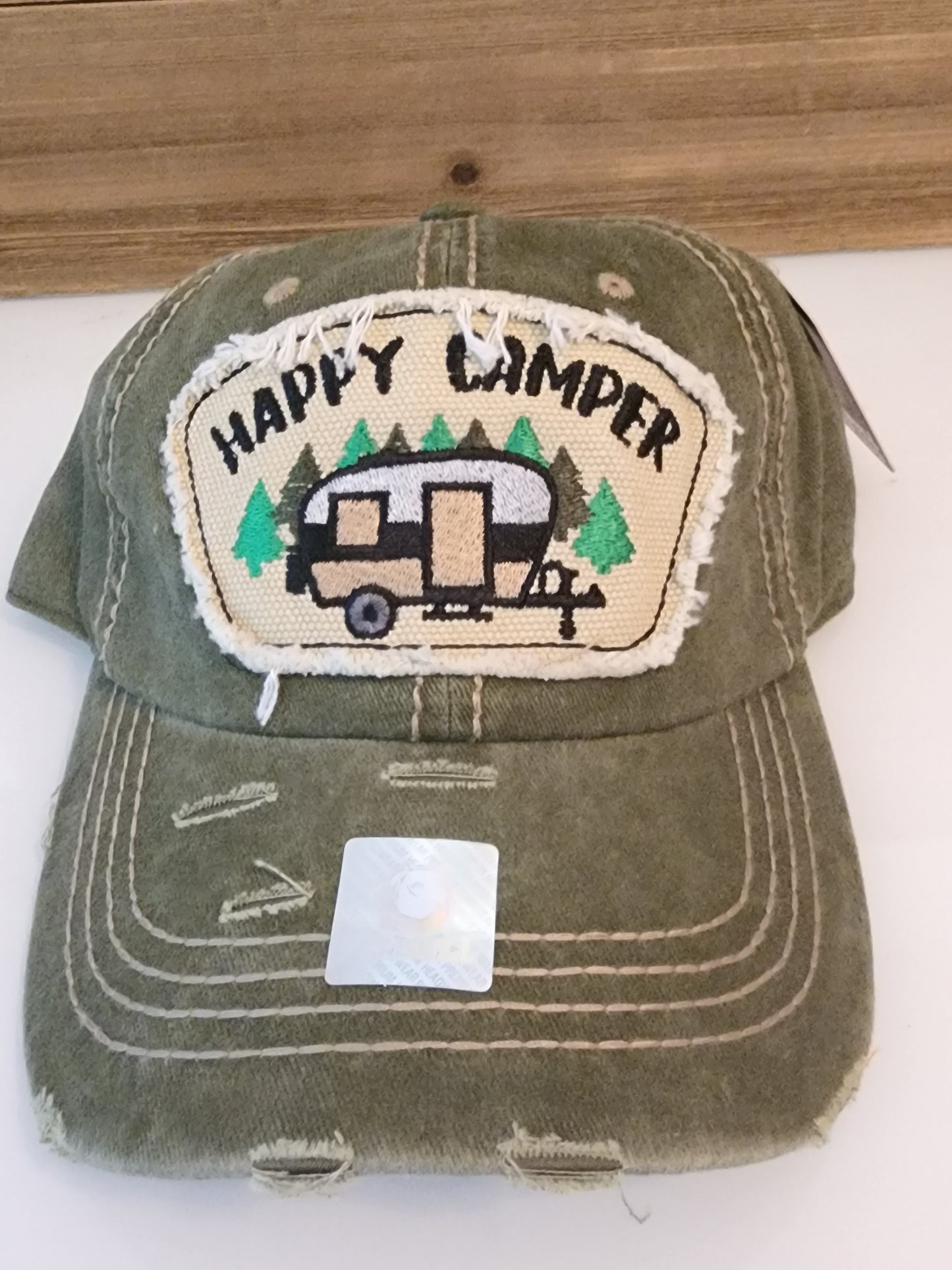 Vintage Hat "Happy Camper"